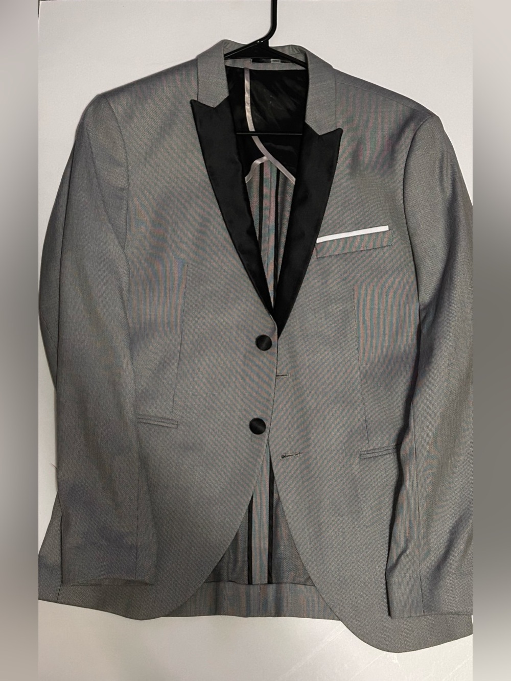 Selected Homme ASOS Gray Tuxedo Suit Jacket